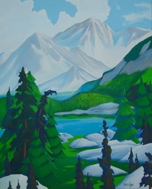 A mountain lake
