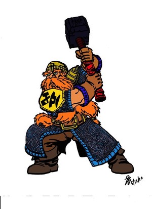 Colored Dwarf Warrior