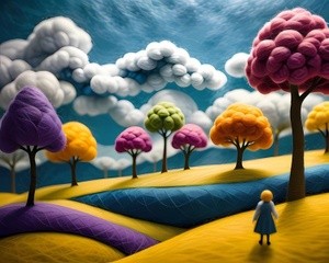 Surreal Candy-Colored Landscape
