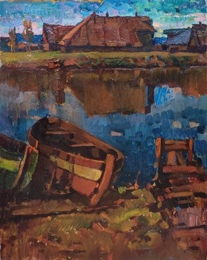 Boats at the river shore