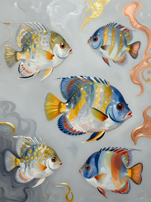 Colorful Tropical Fish in Motion