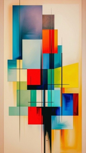 Line  Shape & Color composition #9