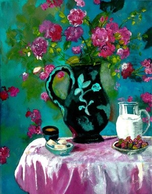 Strawberries and Roses