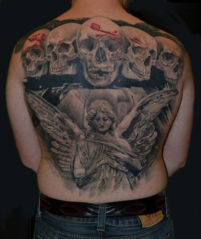 Angel and Skull Tattoo
