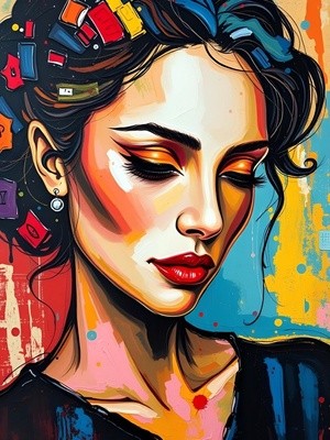 Colorful Portrait of a Woman #1
