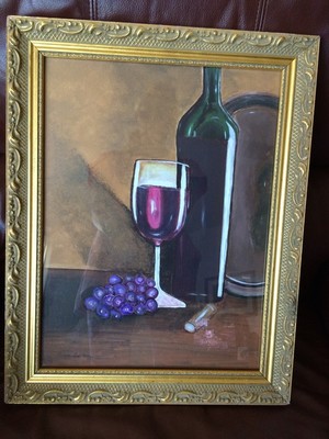 Red Wine and grapes