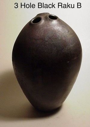 3 Hole Black Raku