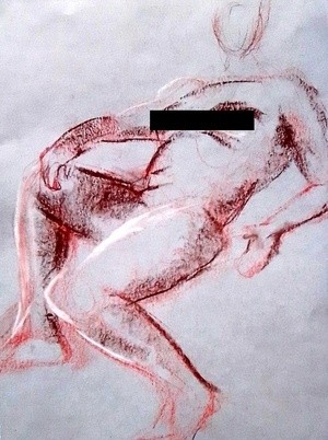 Gameli Cropped Seated Sketch