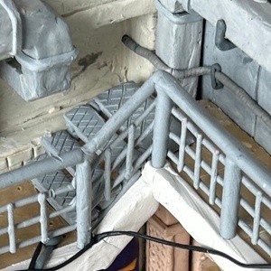 At the Exhibition, plasticine, cardboard, 25x17.5x18 cm