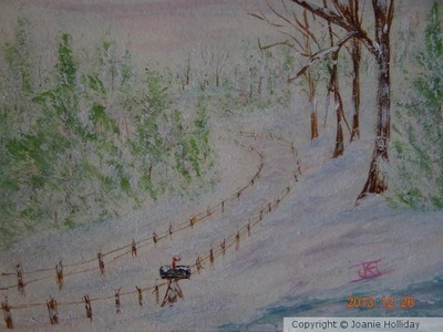 A WINTER AFTERNOON-POSTCARD-WATERCOLOR