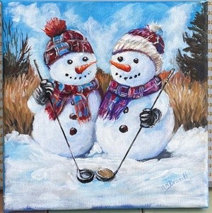 golf buddies snowmen