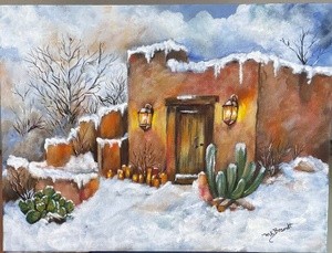 Snowy Southwest Hacienda