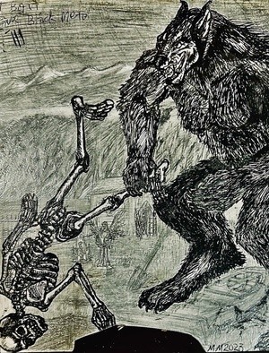 Werewolf and Skeleton 1
