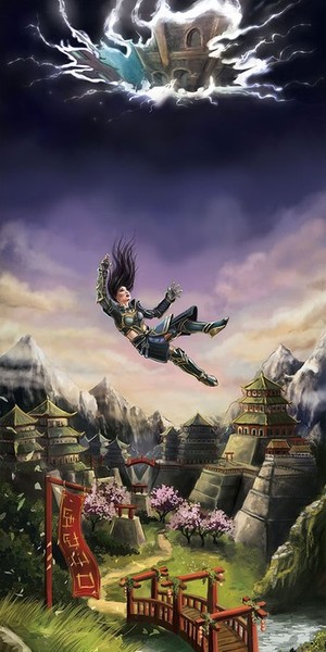 GW2 fan art - Falling into the Mists (Cantha)