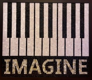 PIANO KEYS IMAGINE LIVING FOR TODAY (sold)