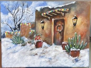 Snowy Southwest Hacienda