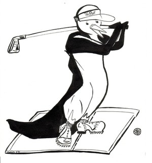 Golfing Penguin No.6