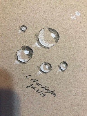 Water Drops on Toned Paper