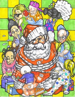 Santa gets mugged