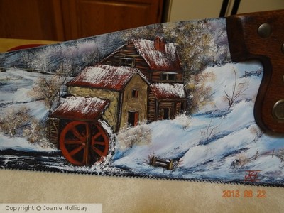 WINTER TIME AT THE OLD MILL-SAW BLADE-OIL