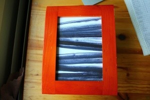 539. Black Stripes Felt on Cardboard 24x18cm, 2023