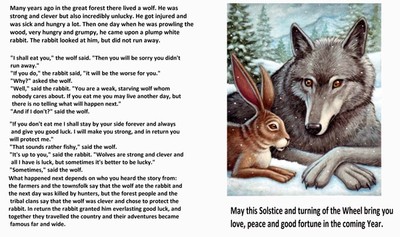 Wolf and Hare--A Solstice Tale