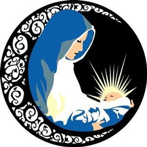 Mary in the Moon with Jesus