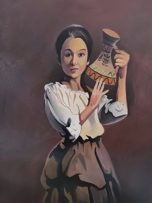 CIMMERIAN GIRL SISARA WITH A JAR OF MILK FOR A LIBATION