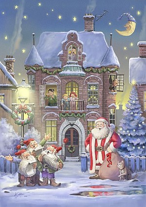 Santa and elves
