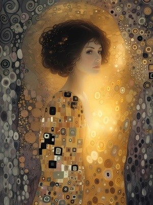 Woman in Geometric Patterns