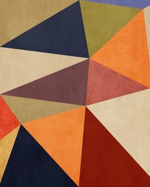 Multicolor Triangles Art