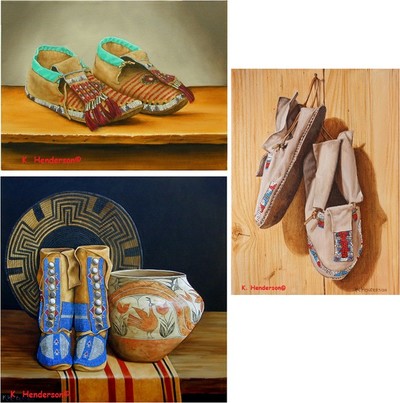 American Indian Moccasins by K. Henderson