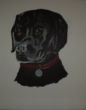 Big Black Dog Painting # 21