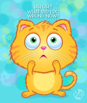 CuteCat Uh Oh What Did I Do Now?