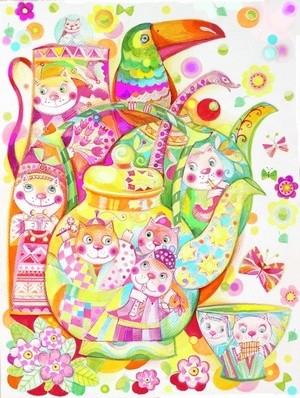 cats in teapots