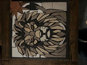 Lion in tile