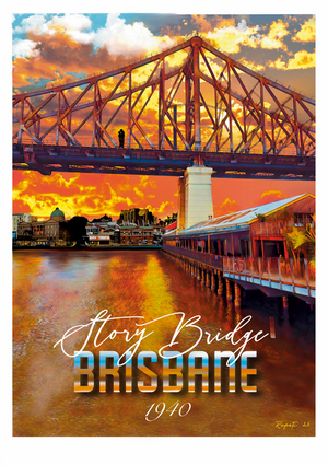 Brisbane Icons: Story Bridge,  Kangaroo Point 1940