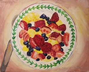 Bowl of Fruit with Milk
