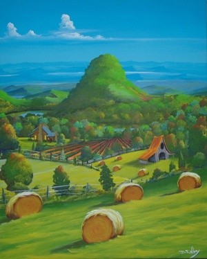farm below the mound
