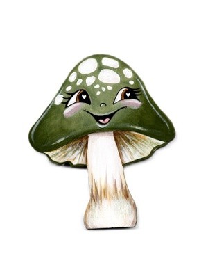 Green Happy Mushroom 