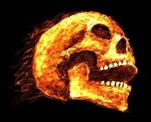 Flaming Skull