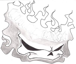 skull on fire