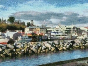 The Quay painting