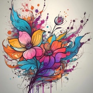 Vibrant Abstract Floral Design