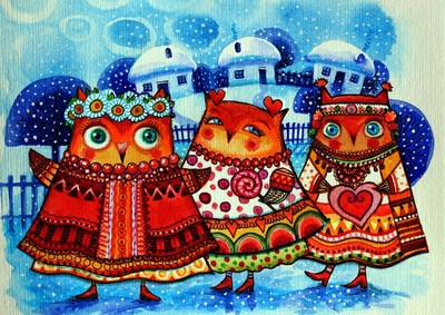 Russian folk owls