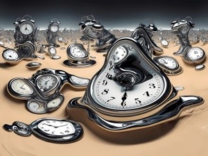 Distorted Clocks in Surreal Desert