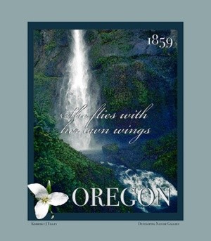 Oregon Waterfall Poster