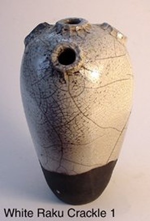 White Raku Crackle 1