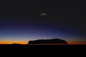 Moon Over Uluru