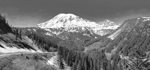 Mt Rainier Black n White